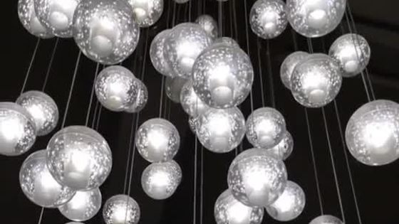 Hotel Villa Mall Indoor Decoration Fixture Crystal Ball Modern LED Pendant Light PY00401