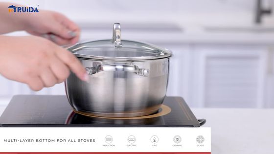 Wholesale 10 PCS Non-Stick Cooking Pots Stainless Steel Kitchen Ware Cookware Sets
