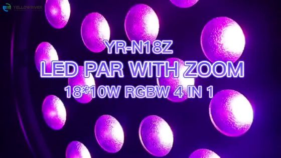 LED PAR Lights Manufacturer 18X10W RGBW 4 IN 1 LED PAR Stage Lights WITH ZOOM